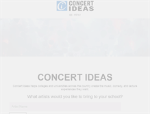 Tablet Screenshot of concertideas.com